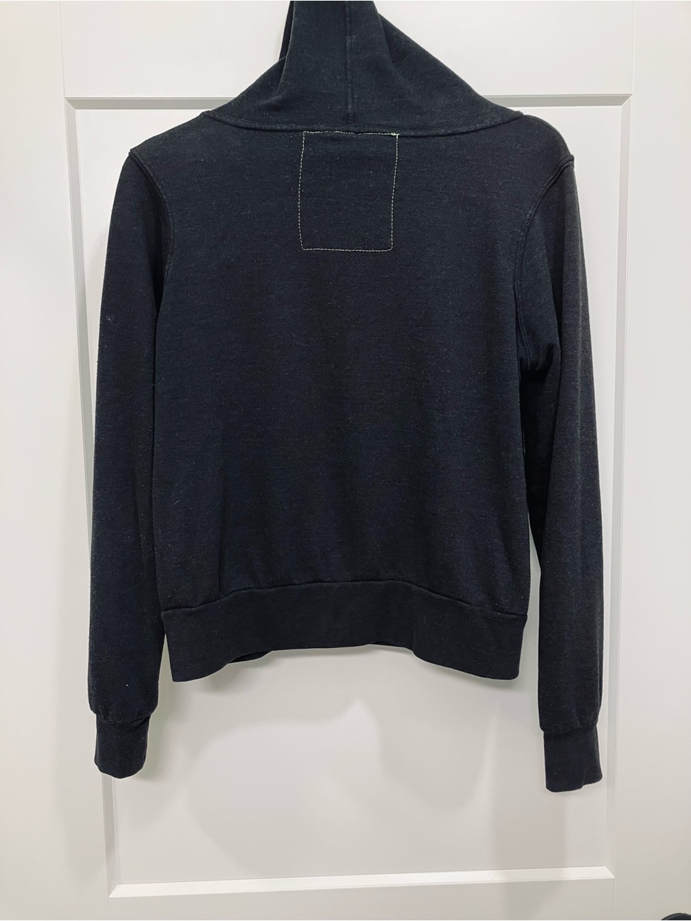 Aviator Nation Ninja Hoodie Charcoal Black Funnel Neck Zip Pocket Size Small - Picture 5 of 9